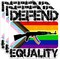 Set 3PCS 3 Inches - Defend Equality Sticker Funny Gun Stickers Progress Pride Flag and Rifle Waterproof Vinyl Decal for Water Bottles Tumbler Laptop Hard Hat Car, Trending Gifts for Women Men